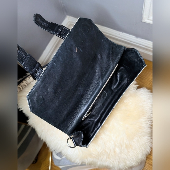 Elisabeth Weinstock Watersnake Crossbody Messenger Bag - Picture 5 of 7